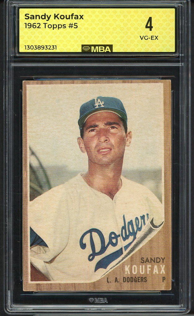 1962 Topps Baseball #005 Sandy Koufax Dodgers MBA 4 VG-EX 549684