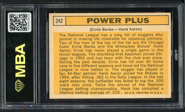 1963 Topps Baseball #242 Hank Aaron Ernie Banks MBA 5 EX 549686