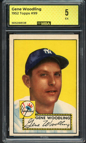 1952 Topps Baseball #099 Gene Woodling Yankees MBA 5 EX 549726