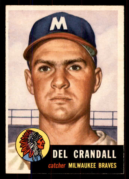 1953 Topps Baseball #197 Del Crandall Braves NR-MT 549782