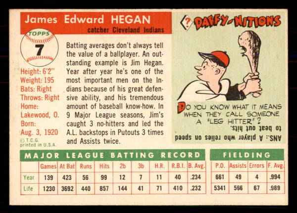 1955 Topps Baseball #007 Jim Hegan Indians NR-MT 549853