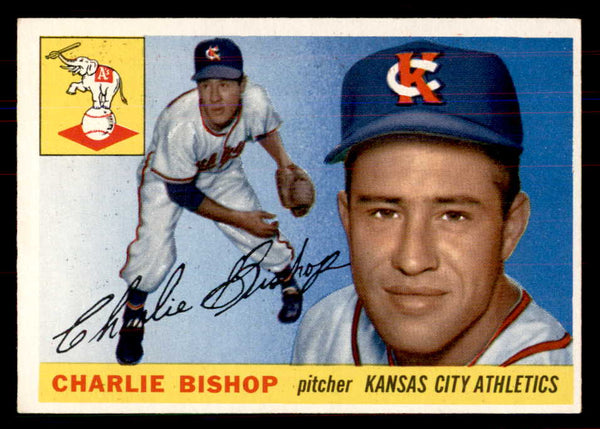 1955 Topps Baseball #096 Charlie Bishop A's NR-MT 549883