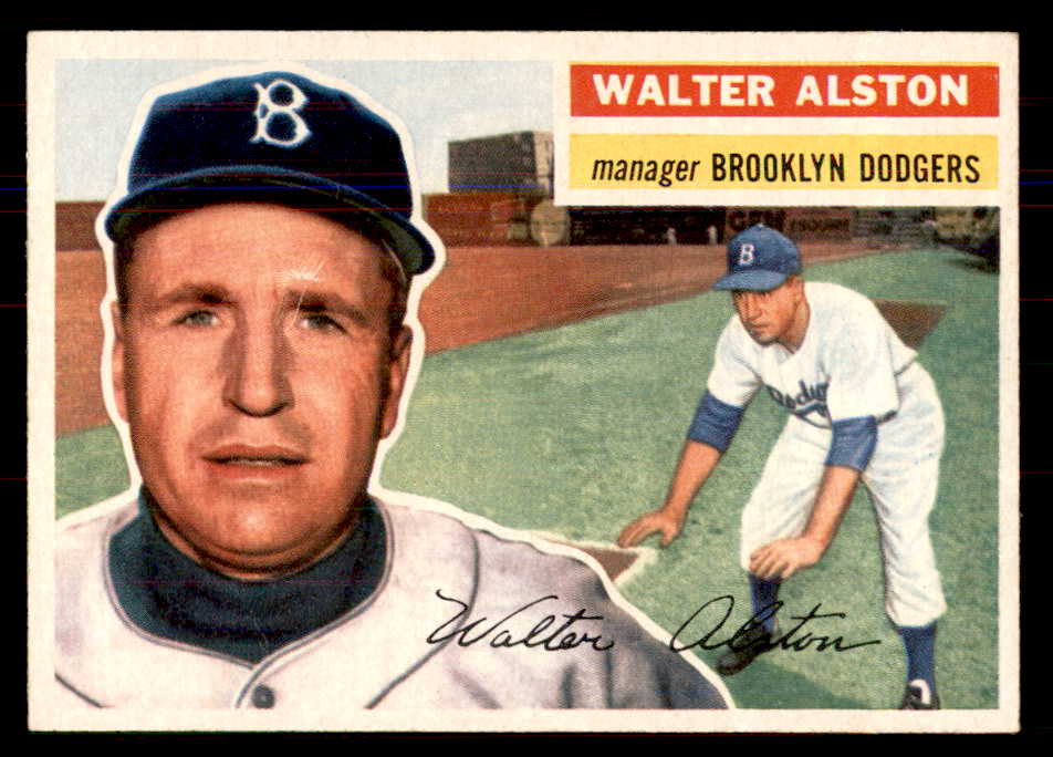 1956 Topps Baseball #008 Walter Alston Dodgers NR-MT White 549906