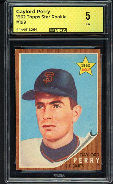 1962 Topps Baseball #199 Gaylord Perry Giants MBA 5 EX 550004