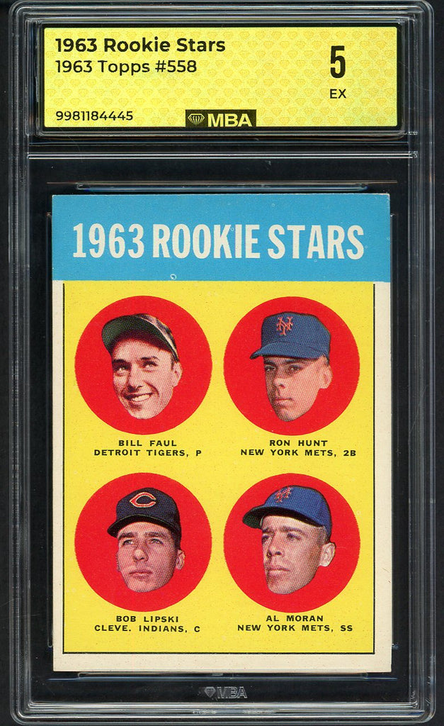 1963 Topps Baseball #558 Ron Hunt Mets MBA 5 EX 550020