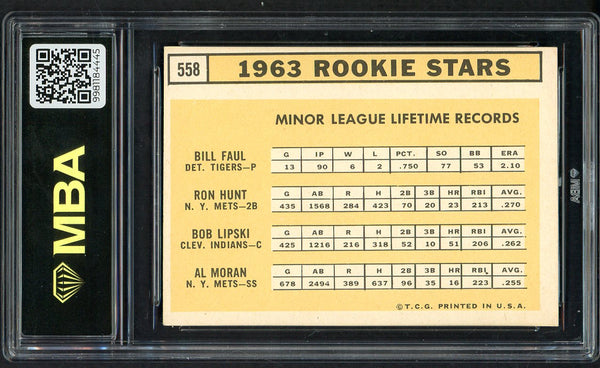 1963 Topps Baseball #558 Ron Hunt Mets MBA 5 EX 550020