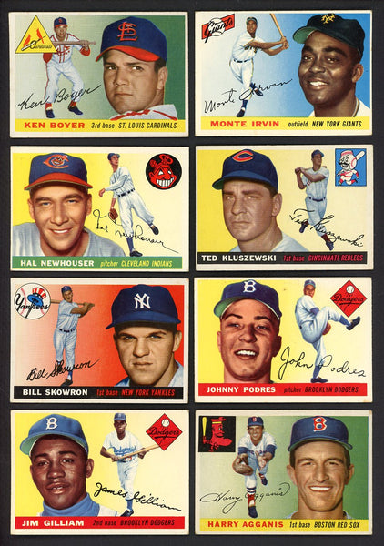 1955 Topps Set Lot 191 Diff VG-EX Irvin Boyer Newhouser 550052