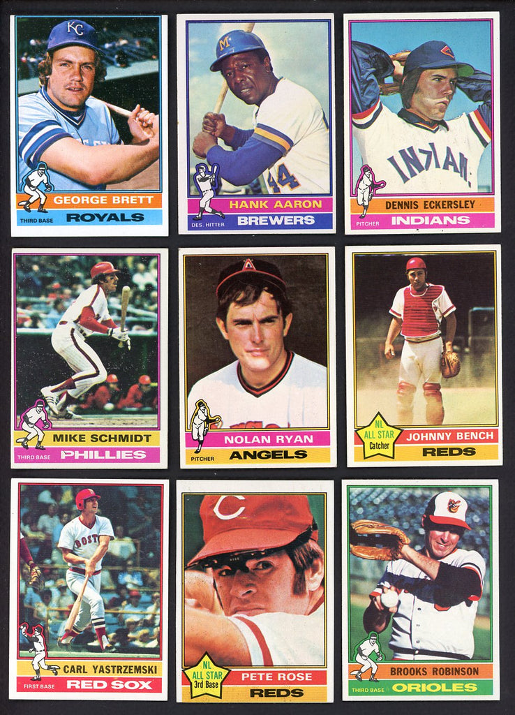 1976 Topps Baseball Complete Set EX+ Aaron Eckersley Brett 550068