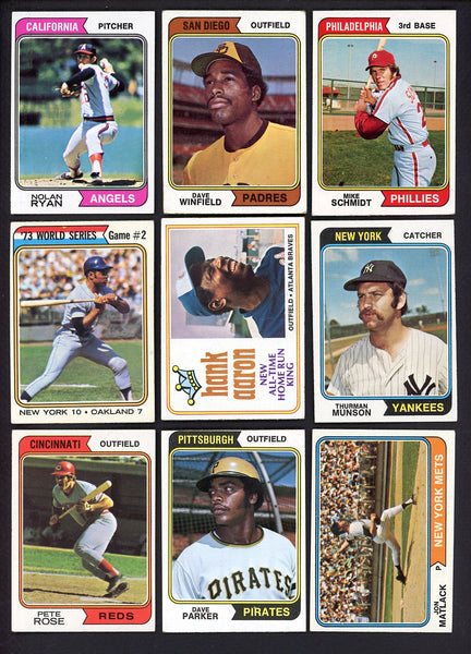 1974 Topps Baseball Complete Set VG-EX/EX Winfield Aaron Ryan 550072