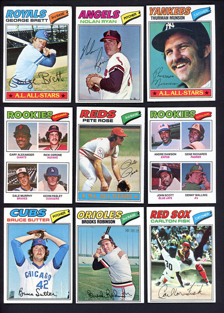 1977 Topps Baseball Complete Set Mid Grade Ryan Brett Dawson 550077