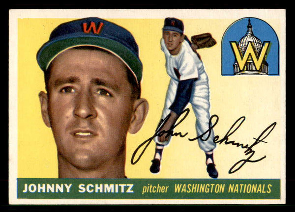 1955 Topps Baseball #159 Johnny Schmitz Senators EX-MT 550094
