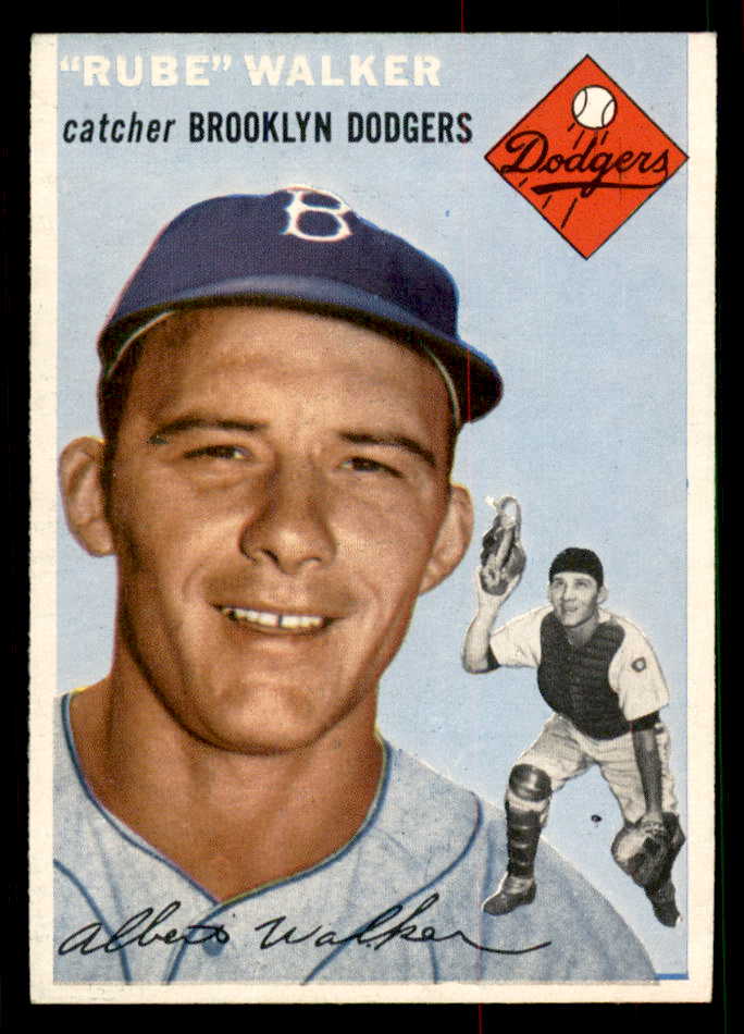 1954 Topps Baseball #153 Rube Walker Dodgers EX-MT 550144