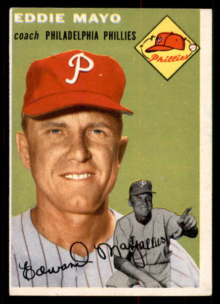 1954 Topps Baseball #247 Eddie Mayo Phillies EX-MT 550175