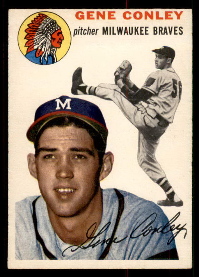 1954 Topps Baseball #059 Gene Conley Braves EX-MT 550189