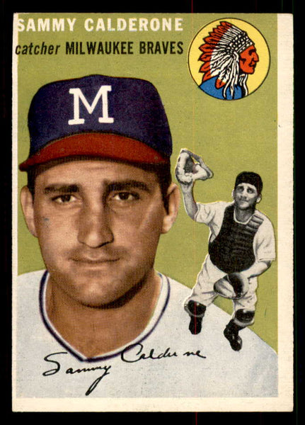 1954 Topps Baseball #068 Sammy Calderone Braves EX-MT 550196