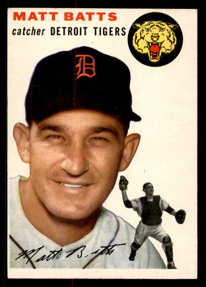 1954 Topps Baseball #088 Matt Batts Tigers EX-MT 550209