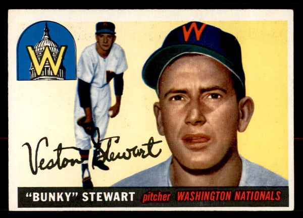 1955 Topps Baseball #136 Bunky Stewart Senators EX-MT 550231