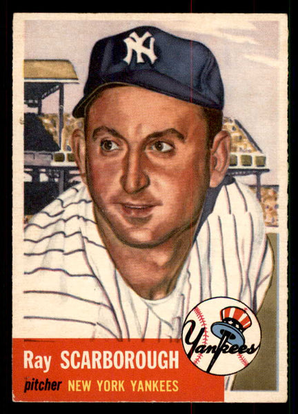 1953 Topps Baseball #213 Ray Scarborough Yankees EX-MT 550244
