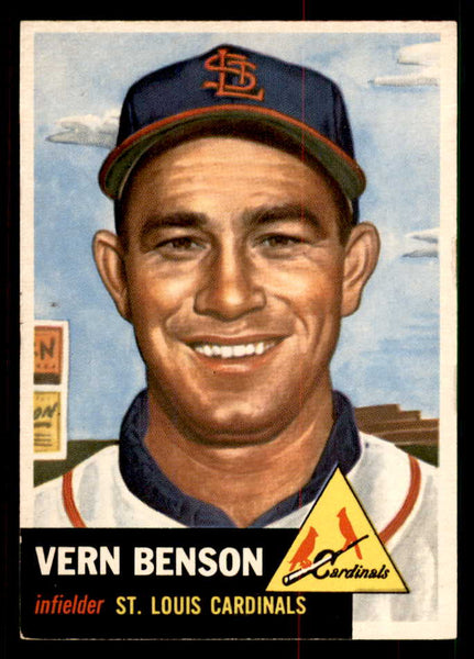 1953 Topps Baseball #205 Vern Benson Cardinals EX-MT 550248