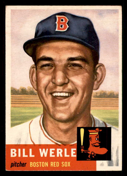 1953 Topps Baseball #170 Bill Werle Red Sox EX-MT 550260