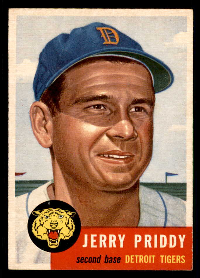 1953 Topps Baseball #113 Jerry Priddy Tigers EX-MT 550290