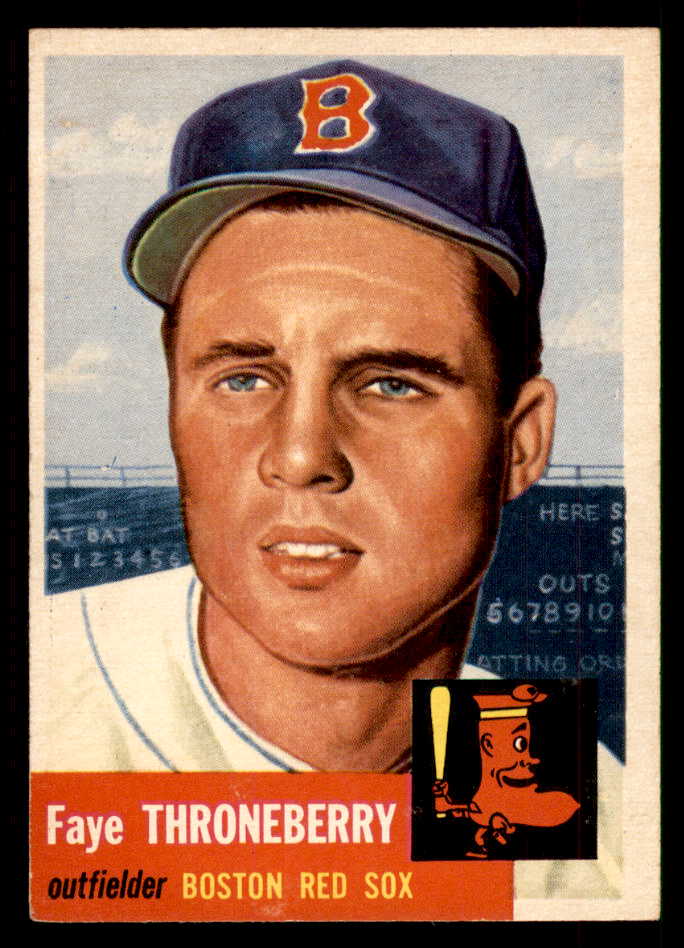 1953 Topps Baseball #049 Faye Throneberry Red Sox EX-MT 550310