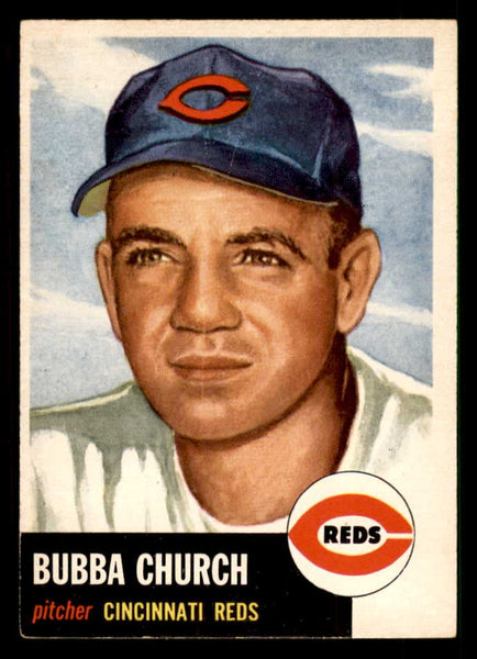1953 Topps Baseball #047 Bubba Church Reds EX-MT 550311