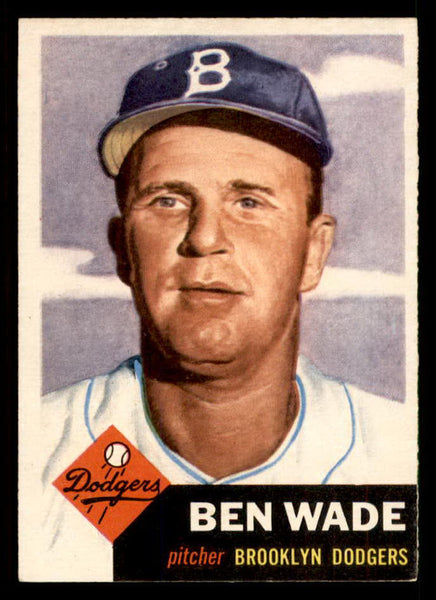 1953 Topps Baseball #004 Ben Wade Dodgers EX-MT 550317