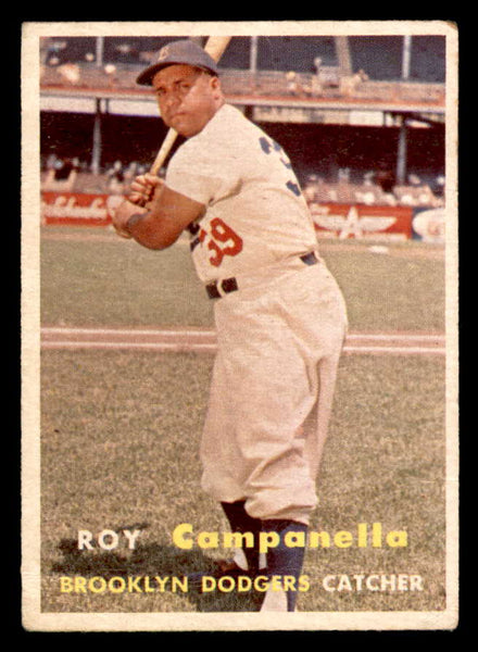 1957 Topps Baseball #210 Roy Campanella Dodgers VG 550324