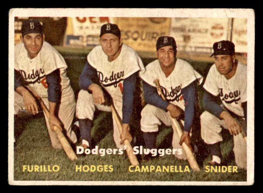 1957 Topps Baseball #400 Roy Campanella Duke Snider Gil Hodges VG 550334