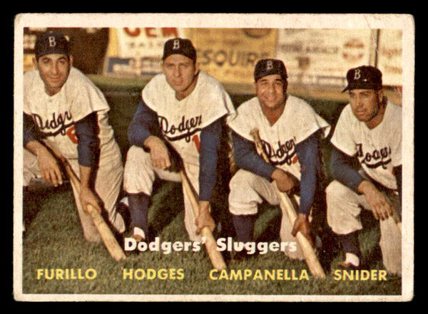 1957 Topps Baseball #400 Roy Campanella Duke Snider Gil Hodges VG 550334
