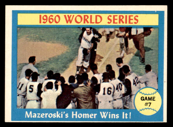 1961 Topps Baseball #312 World Series Game 7 Bill Mazeroski VG-EX 550350