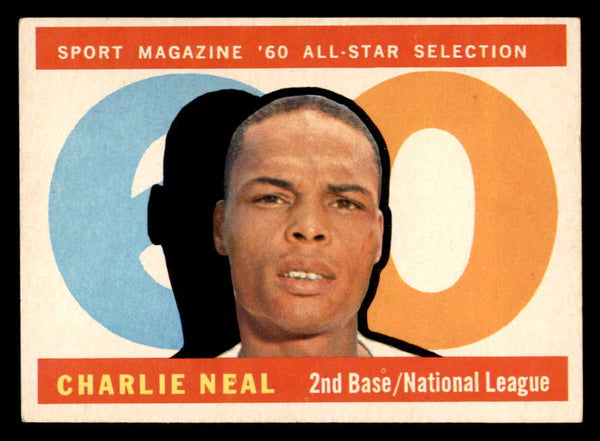 1960 Topps Baseball #556 Charlie Neal A.S. Dodgers EX-MT 550477