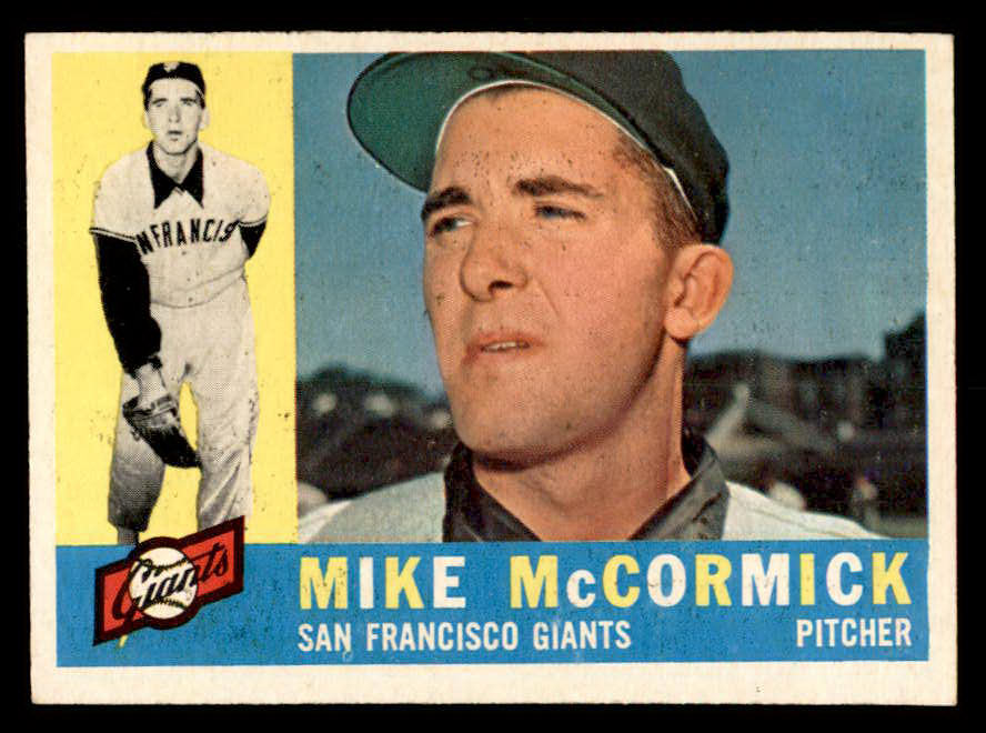 1960 Topps Baseball #530 Mike McCormick Giants EX-MT 550486