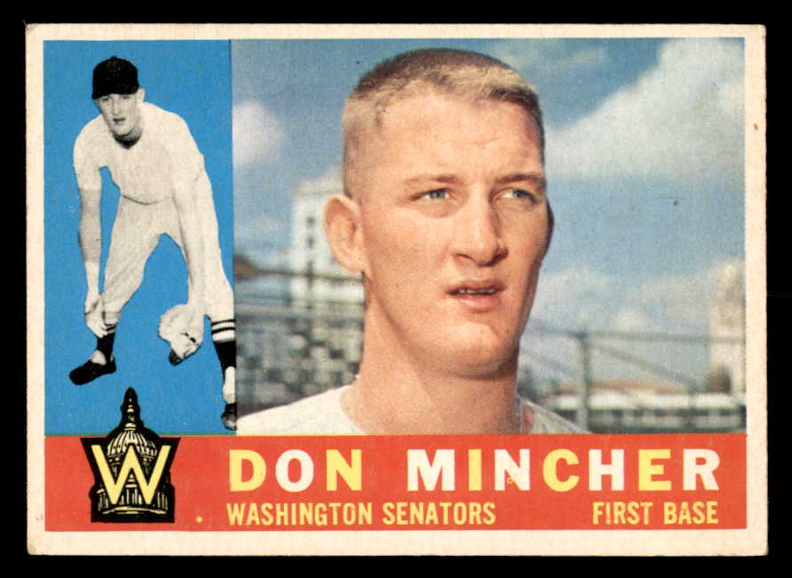 1960 Topps Baseball #548 Don Mincher Senators VG-EX 550517
