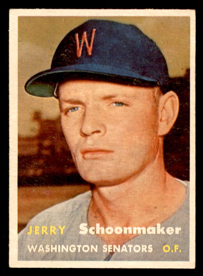 1957 Topps Baseball #334 Jerry Schoonmaker Senators EX+/EX-MT 550619