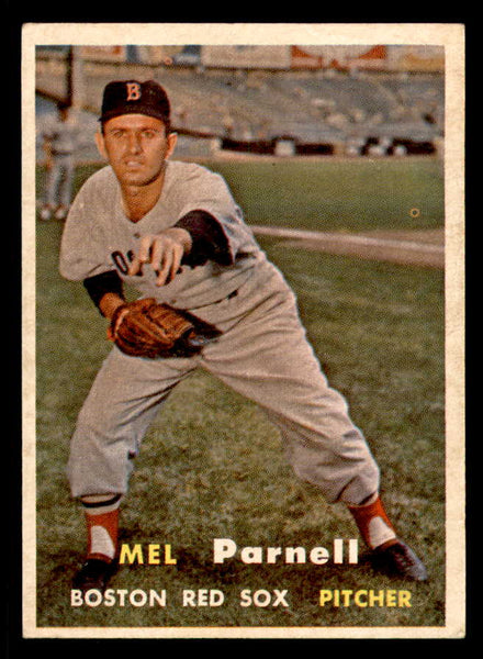 1957 Topps Baseball #313 Mel Parnell Red Sox EX+/EX-MT 550626