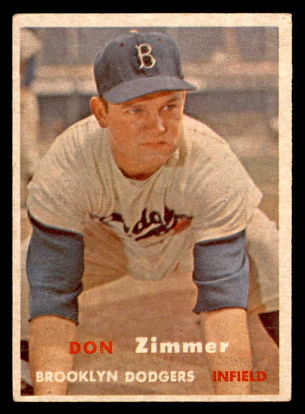1957 Topps Baseball #284 Don Zimmer Dodgers VG-EX 550631
