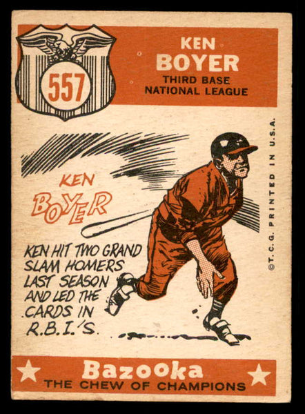 1959 Topps Baseball #557 Ken Boyer A.S. Cardinals VG-EX 550634