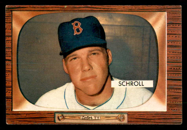 1955 Bowman Baseball #319 Al Schroll Red Sox EX 550794