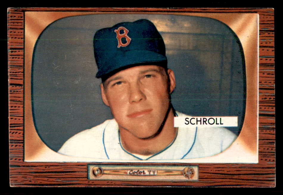 1955 Bowman Baseball #319 Al Schroll Red Sox VG-EX 550860