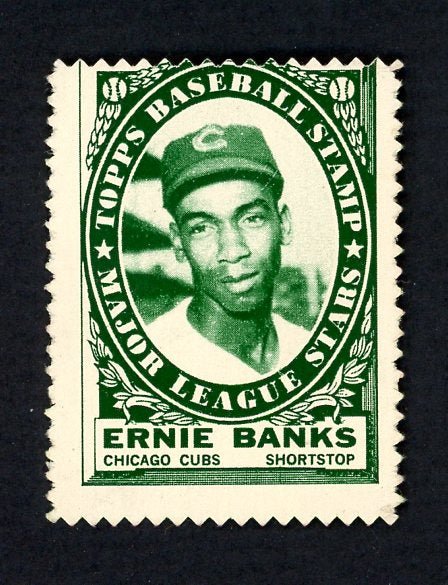 1961 Topps Baseball Stamps Ernie Banks Cubs VG-EX 551274