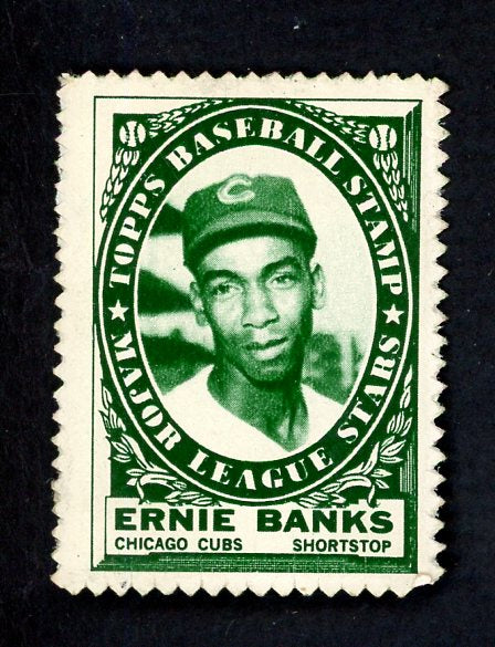 1961 Topps Baseball Stamps Ernie Banks Cubs VG-EX 551281