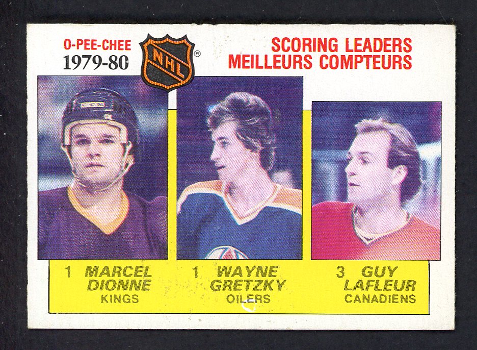 1980 O Pee Chee Hockey #163 Scoring Leaders Wayne Gretzky EX 551295