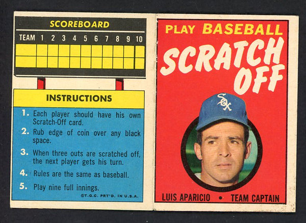 1970 Topps Baseball Scratch Offs Luis Aparicio White Sox VG-EX/EX 551321