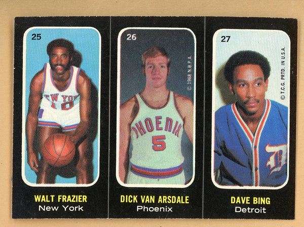 1971 Topps Basketball Trio Stickers #025/26/27 Walt Frazier Knicks EX-MT 551359