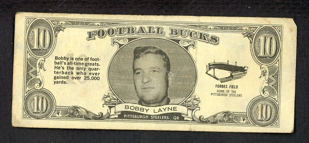 1962 Topps Football Bucks #035 Bobby Layne Steelers VG 551365