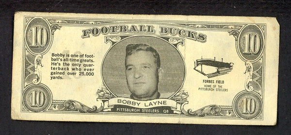 1962 Topps Football Bucks #035 Bobby Layne Steelers VG 551365