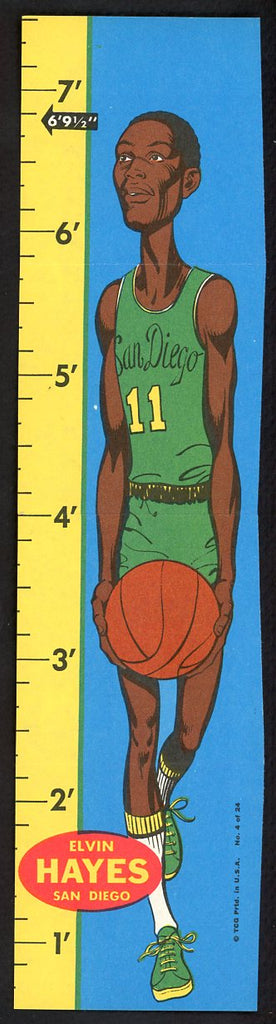 1969 Topps Basketball Rulers #004 Elvin Hayes Rockets EX-MT 551377