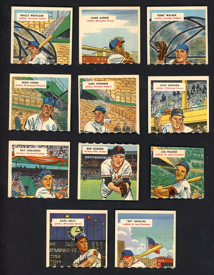 1955 Topps Double Headers Top Panels Set Lot 11 Diff Hank Aaron 551398